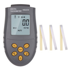 Non Contact Tachometer Digital HS2234 Portable Handheld Speed Gauge with LCD Display, No Battery Required