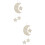 2pcs Kids Eyelashes Moon Stars Hanging Decor 7