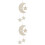 2pcs Kids Eyelashes Moon Stars Hanging Decor 5