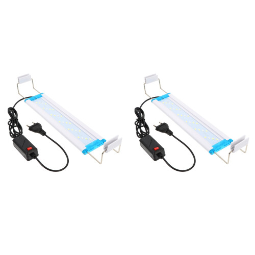 2 Pcs LED Aquarium Frame Lamp Fish Tank Bracket Plant Light 1