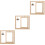 3pcs Double Sided Rotating Wood Picture Frame with Lamp 7