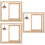 3pcs Double Sided Rotating Wood Picture Frame with Lamp 9