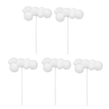 5pcs Woolen Yarn Ball Cloud Cake Pick Party Decoration