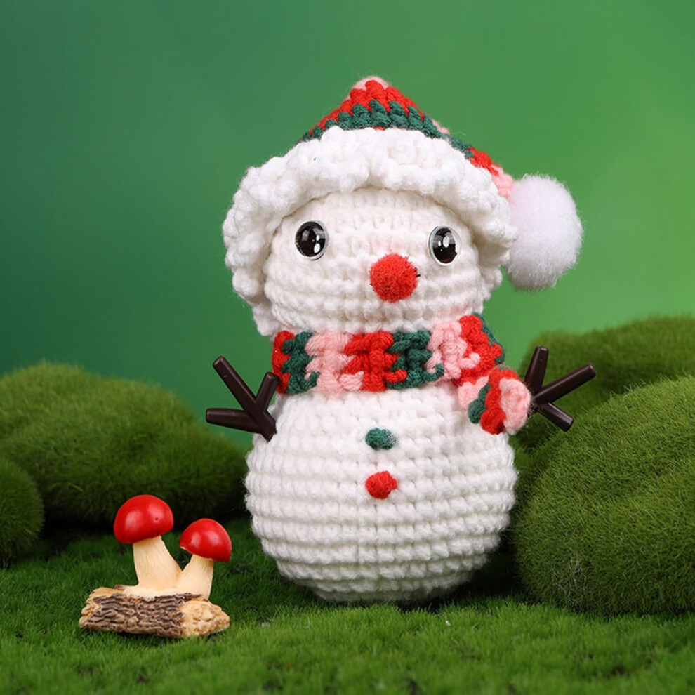 (A) Christmas Decorations Ornament Decorative Xmas Decor Christmas Crochet Material Package Santa Claus Snowman Deer Hand Woven Wool Ball Xmas Christm