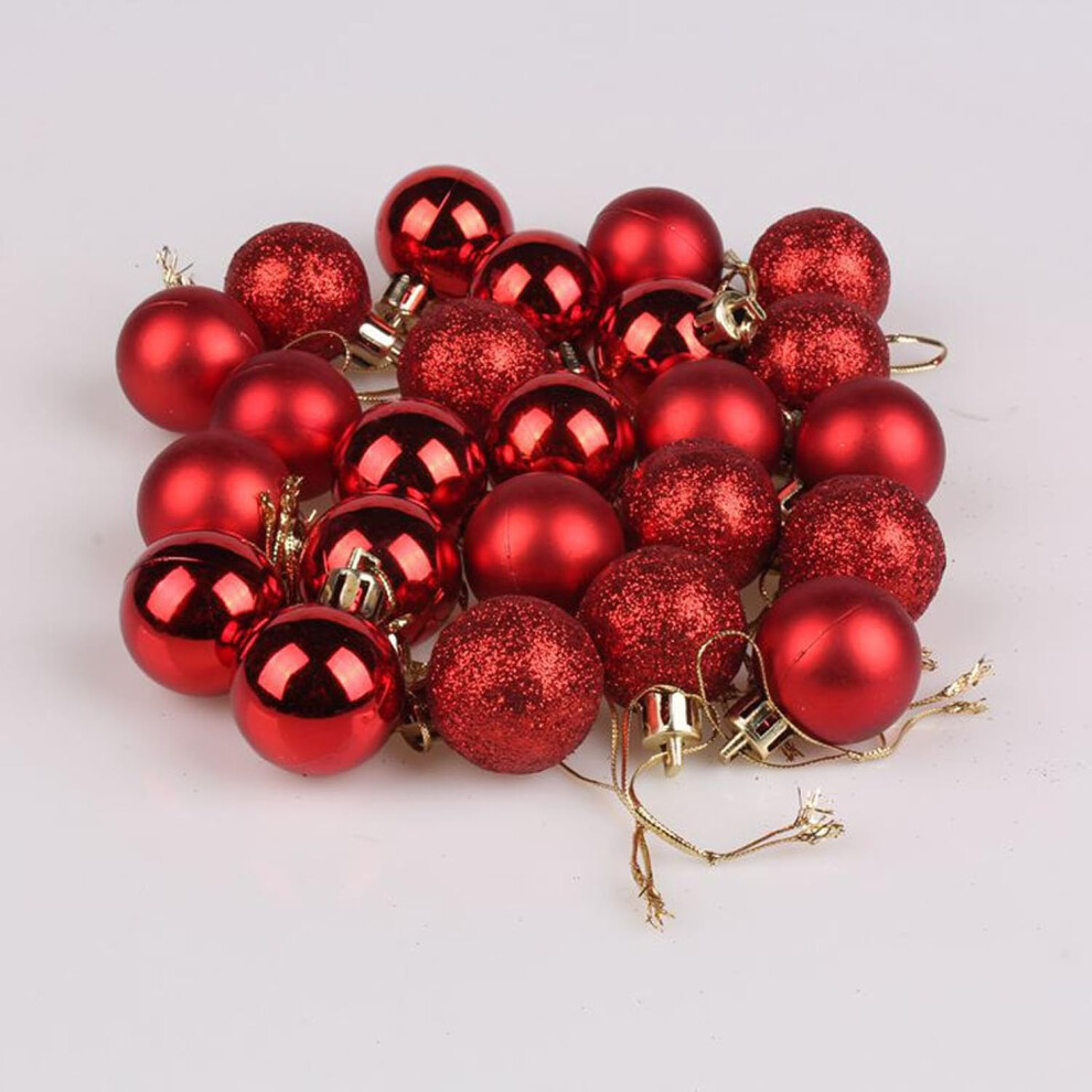 (Q) Christmas Decorations Promotion 3cm Christmas Tree L Bauble Hanging Home Party Ornament Decor Christmas Ornaments Xmas Gifts for Family Friends Ha