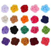 60 Pcs 3.5cm Felt Roses for Hair Clips Scrapbooking Clothes