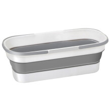 Collapsible Bucket 21x8 Inch Plastic Washing Tub with Handle and Pulley for Indoor Outdoor Cleaning and Mopping