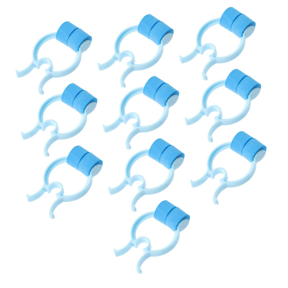 20pcs Sky Blue Nose Clips for Breathing Support, Ergonomic Design, Portable and Easy Storage, 6.5x4cm