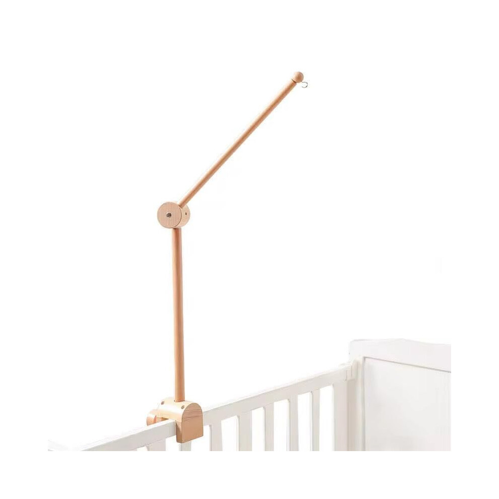 Men's Brown Baby Crib Mobile With Safari Animals And Bunny, Wooden Holder, Tropical Leaves Nursery Decoration For Boys And Girls