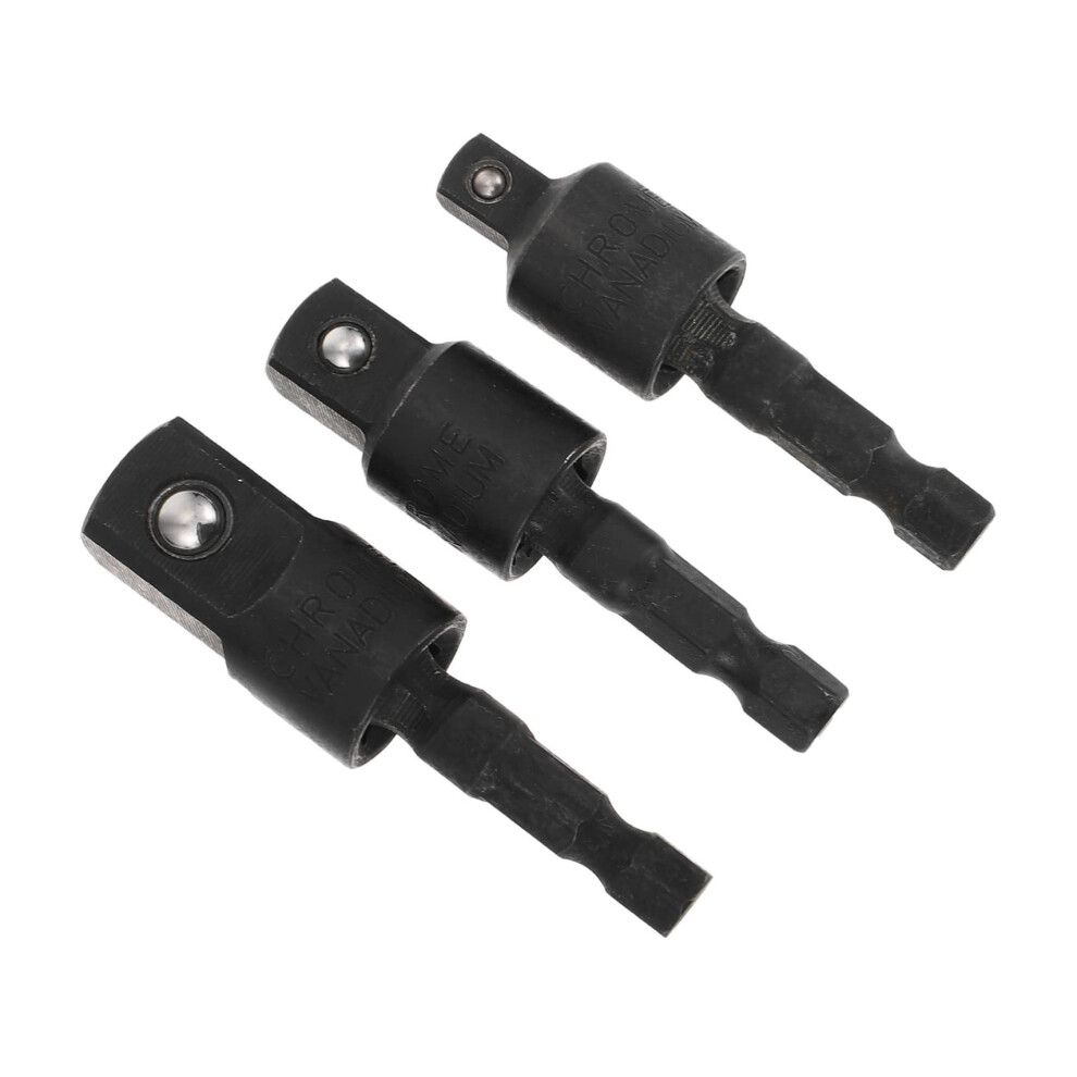 Rotating Drill Chuck Thread Converter Socket Adapter For Impact Driver To Square Chrome-Vanadium Steel Black 1/4 Inch 9084446768107