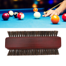Burgundy 3-Sided Wooden Horse Hair Billiard Table Brush for Cleaning