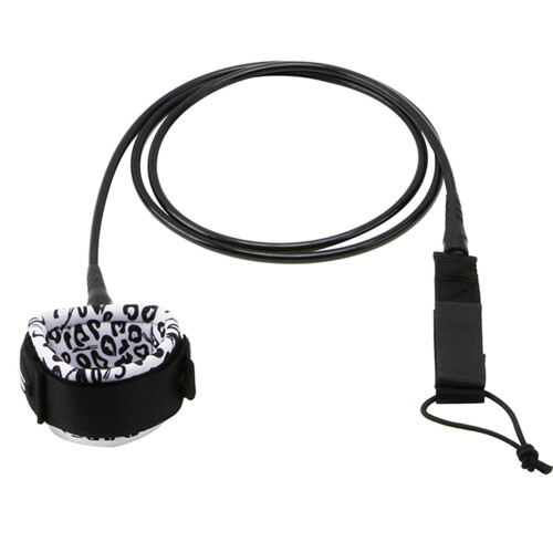 Surfing Leash Foot Rope Paddle Board Leash Thick-Black 12ft