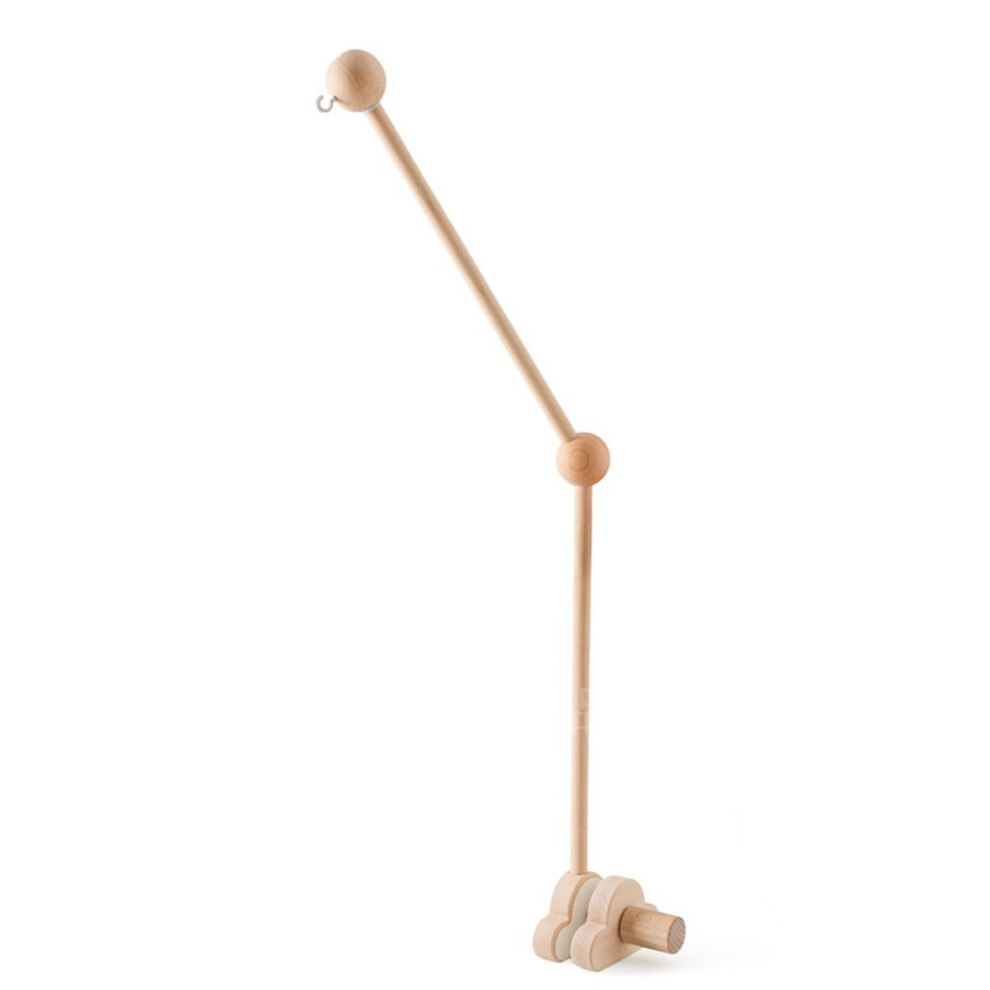 Rotatable Music Mobile Holder Arm Bracket for Baby Crib Rattle, Wooden Mobile Toy Hanger for Newborns, Crib Decoration
