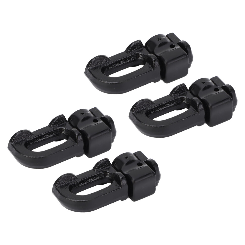 4Pcs L Track Double Stud Tie Down Fittings For Truck, Trailer, Rv, Atv Black 8431346792175