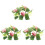 3pcs Artificial Candle Ring Wreath for Home Decor 4