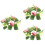 3pcs Artificial Candle Ring Wreath for Home Decor 8
