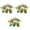 3pcs Artificial Candle Ring Wreath for Home Decor 5