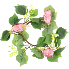 3pcs Artificial Candle Ring Wreath for Home Decor