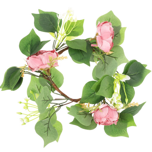 3pcs Artificial Candle Ring Wreath for Home Decor