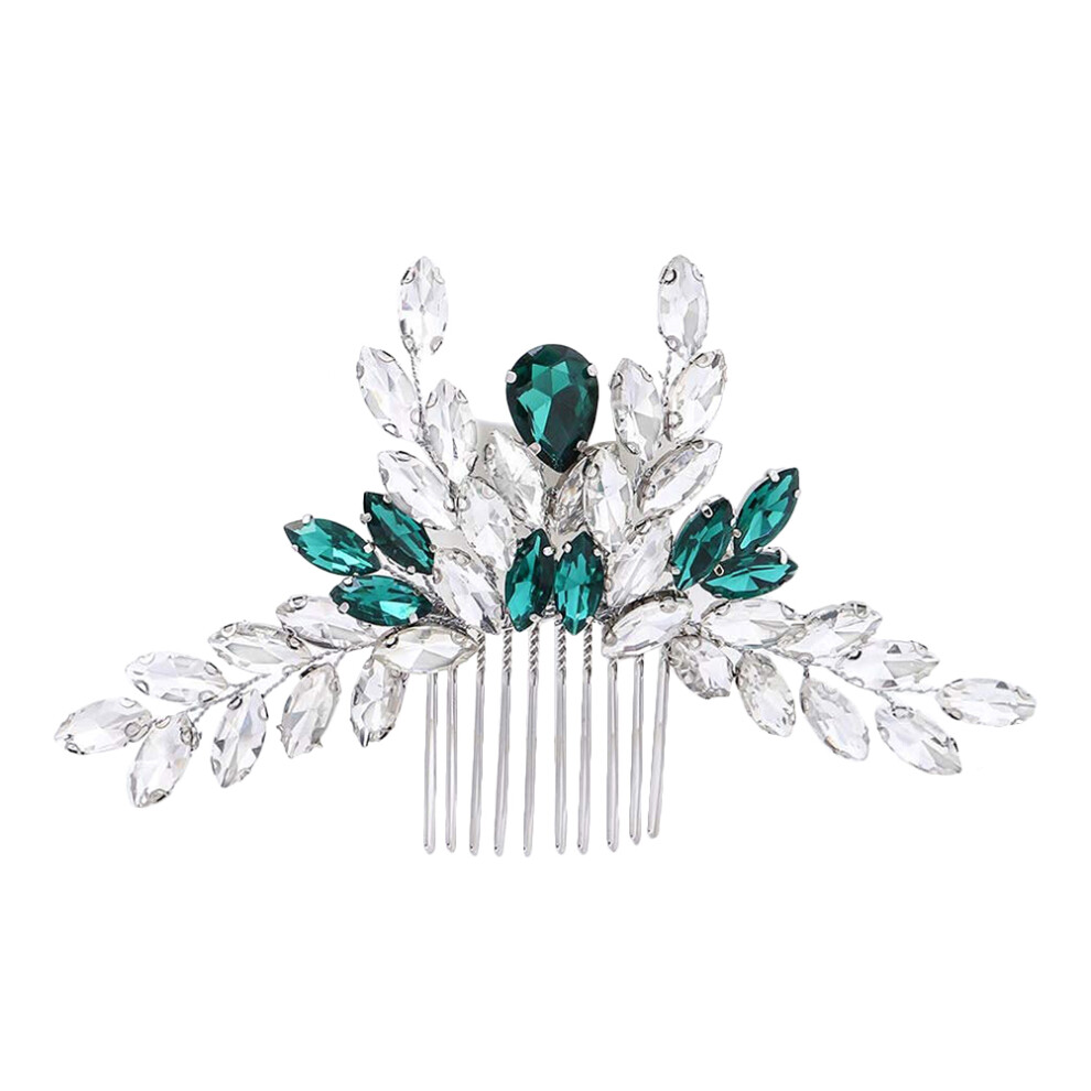 Inoomp 4Pcs Bride Hair Comb Rhinestone Wedding Headdress