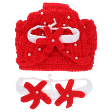 3 Sets/3pcs Newborn Mermaid Costume Knit Crochet Sweater