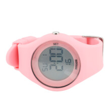 Kids Water Resistant Digital Watch with LED Backlight, Alarm & Pedometer, Roseate
