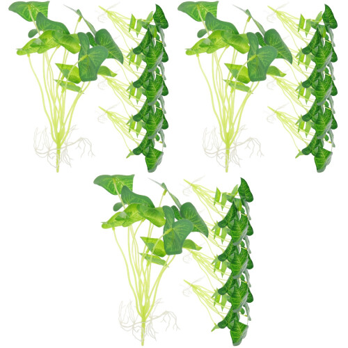 15 Pcs Aquarium Artificial Plants Fish Tank Accessories 2