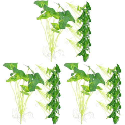 15 Pcs Aquarium Artificial Plants Fish Tank Accessories 1