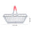4pcs Mini Shopping Basket Metal Wire Storage Holder 3