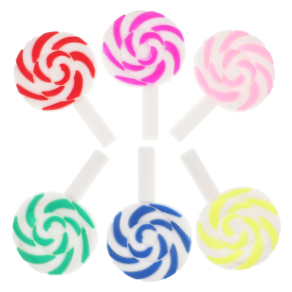 108 Pcs Clay Lollipop Candy Craft Embellishments Rainbow-image-OPC-PKCFBDV-NEW