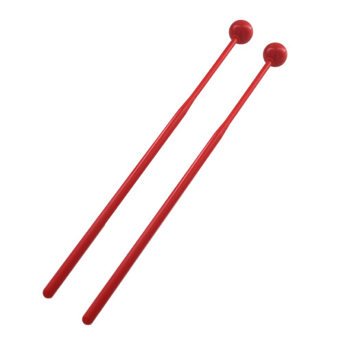 1 Pair Marimba Mallets Plastic Ball Mallet Percussion Set-Red