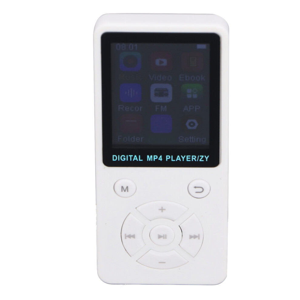 64Gb Bluetooth Mp3 Mp4 Player With 1.8" Screen, Speaker, Fm, E-Book - White 4661346793832