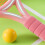 Kids Shuttlecocks Balls Set Include 2 Rackets 1-pink and blue 5