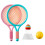 Kids Shuttlecocks Balls Set Include 2 Rackets 1-pink and blue 1