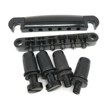 Tune O-Matic Tailpiece Bridge with Studs Mounting Parts-Black
