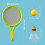 Kids Shuttlecocks Balls Set Include 2 Rackets 1-pink and blue 2