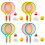 Kids Shuttlecocks Balls Set Include 2 Rackets 1-pink and blue 3