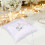 2pcs 20*20cm Wedding Ring Pillow Pearl Flower Decor 3