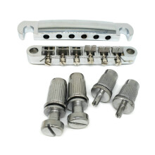 Guitar Tune O-Matic Bridge and Stop Bars Tailpiece Combo-Silver