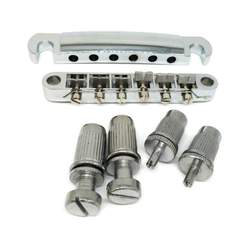 Guitar Tune O-Matic Bridge and Stop Bars Tailpiece Combo-Silver