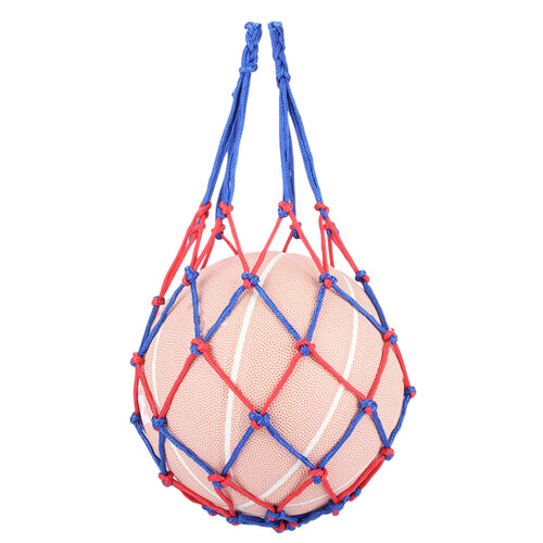Basketball Storage Mesh Single Player Net Bags-red blue