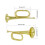 1PC Practical Music Instrument Students Brass Trumpet-Silver 4