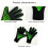 Strong Grip Gloves with Finger-black green pattern Number 7 7