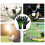 Strong Grip Gloves with Finger-black green pattern Number 7 3