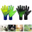 Strong Grip Gloves with Finger-black green pattern Number 7 5