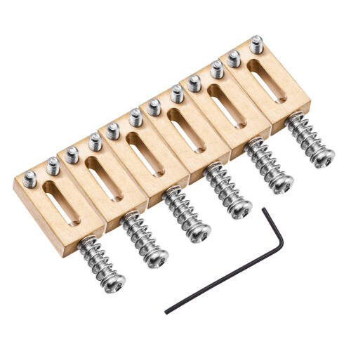 6Pcs Electric Guitar Bridge Saddle Tremolo Bridge Saddle-Silver