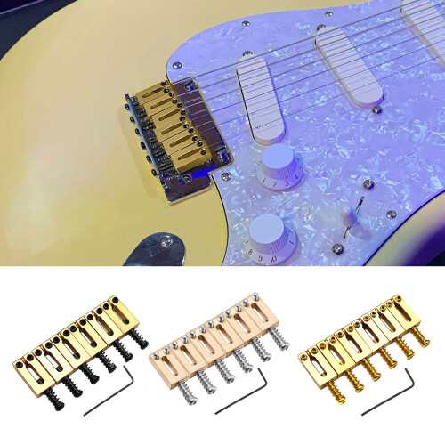 6Pcs Electric Guitar Bridge Saddle Tremolo Bridge Saddle-Silver 2