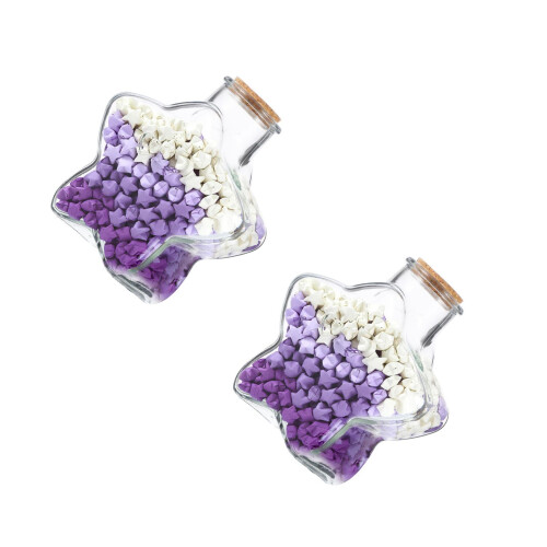 2 Sets Origami Star Paper Strips Star Shaped Bottle Decor 1