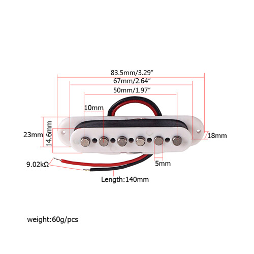 High Output Alnico 5  Single Coil Neck Pickup for  Electric 2