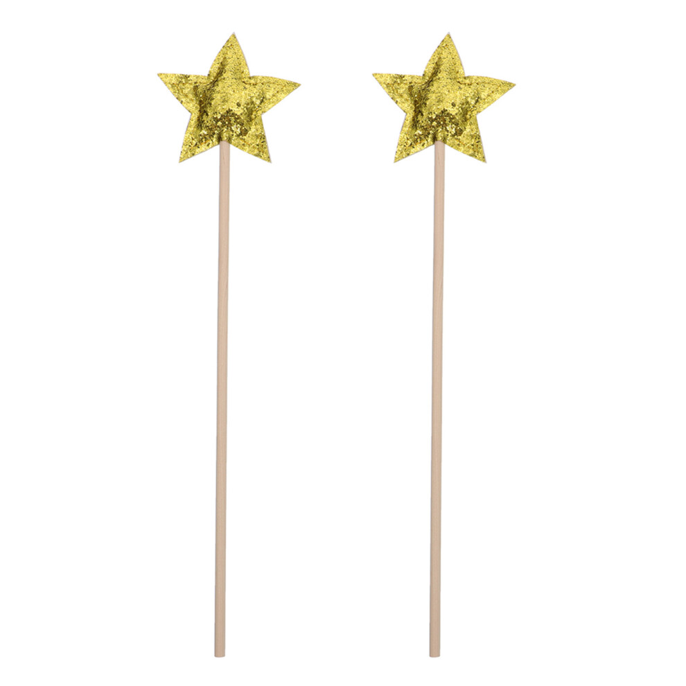 4 Pcs Star Shape Fairy Wands Glitter Angel Sticks For Girls 3183244830170